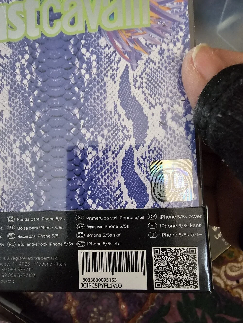 Lot of 2 Just Cavalli iPhone 5 5s Cases NIP Python Flower Leo Naif Puro Designer